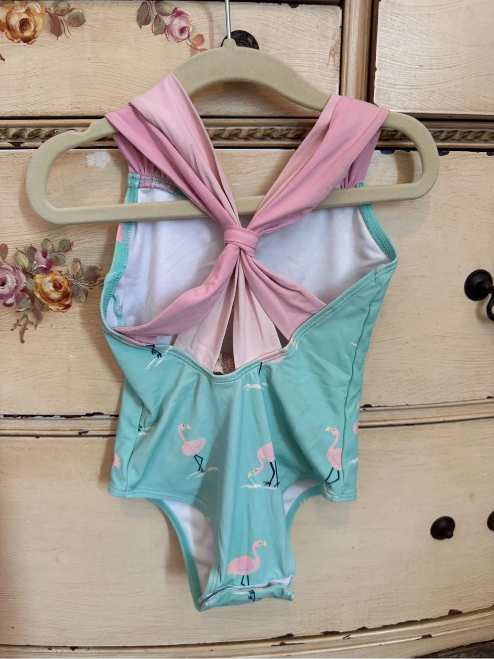 The Beaufort Bonnet Company Girls Flamingo One-Piece - light green & Pink